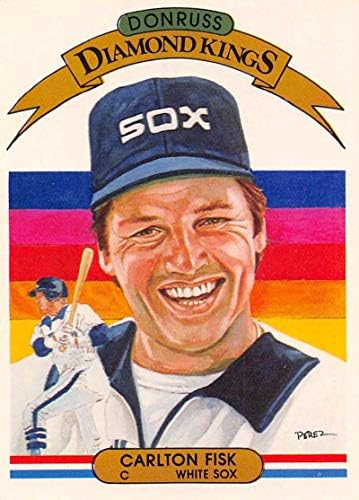 1982 Donruss Baseball 20 Carlton Fisk Chicago Bijeli Sox DK Diamond Kings Offical MLB Major