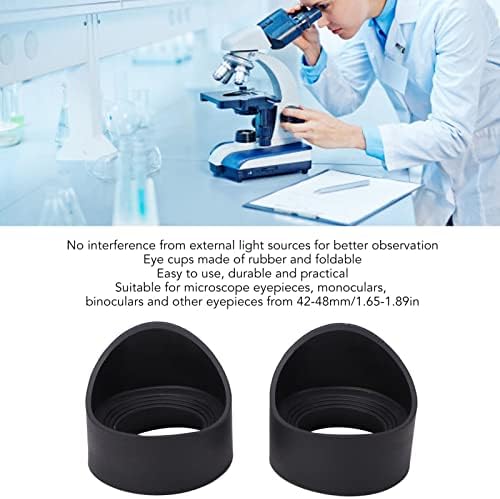 Mikroskop okular, 2kom mikroskopi gumeni okulari, profesionalni sklopivi okulari za oči za zaštitu oka, za mikroskop, Monokul, dvogled od 42-48mm/1.65-1.89 in sočiva
