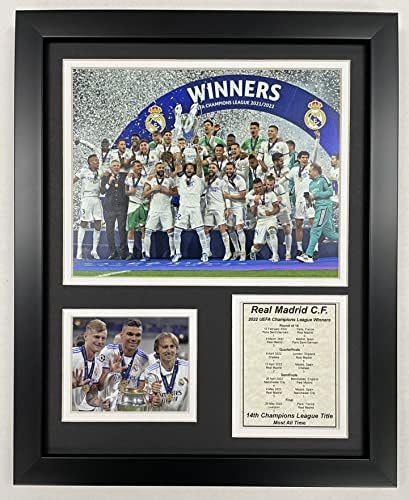 Legends Never Die, Inc. Real Madrid CF / 2021-2022 pobjednik UEFA Lige prvaka | 12 x15 uokvireni foto kolaž