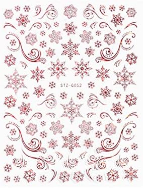 npkgvia naljepnice za nokte Vintage Božićna serija nokti Santa snjegović Snowflake božićno