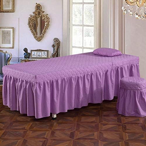 ZHUAN Cotton Beauty Bed Cover Jednodijelni masažni stol Setovi kozmetičkih salona masažni pokrivač za krevet posteljina prekrivač sa rupom za lice-j 80x190cm