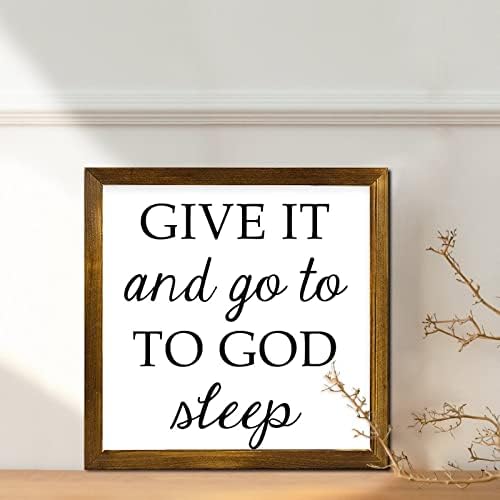 Christian Poklon Funny quote uokviren znak za dom Dajte Bogu i idite na zidni ukras za spavanje Zidni