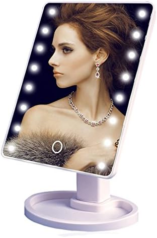 Thosdt 16 LED Smart Touch Screen prijenosni stolno osvijetljeno Kozmetičko ogledalo za šminkanje