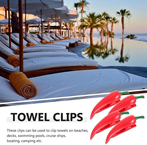Ganazono 4pcs ručnik za plažu kabine za ručnik paprika plastični ručnik za kupanje isječci prekrivače