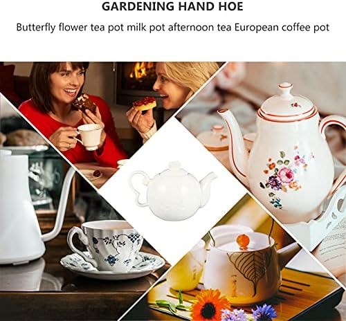 Besponzon Bijeli keramički čajnik 1pc pjenite server Veliki domaćinstvo kraljevsko piće Retro čajnik Gadget Porodična ručica Piva sa bijelim čajnim kuhinjom Kuhinja preko kineskog vrča