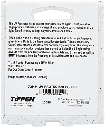 Tiffen 72uvp 72mm Filter za UV zaštitu, crni