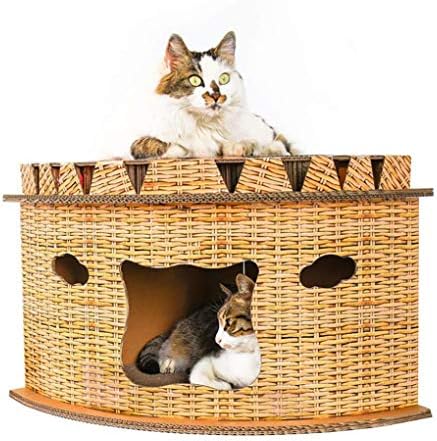 KUANDARM jastučići za grebanje za mačke u obliku lepeze za mačke Reciklirani organski kartonski valoviti papir za mačke