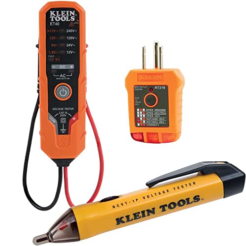 Klein Tools 80077 Tester za ispitivanje napona sa elektroničkim ispitivačem napona AC / DC, GFCI Outlet