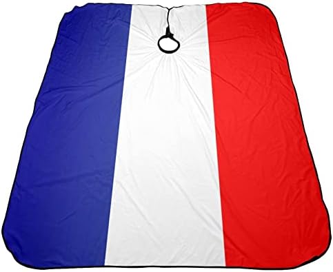 Francuska zastava Frizura za pregače salon za rezanje kose 55 x 66 inča, vodootporna podesiva kopča haljina haljina haljina, šarmantna frizura brtvena haljina