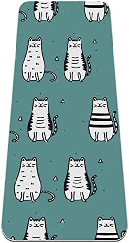 Siebzeh Doodle Cats uzorak Premium debela prostirka za jogu Eco Friendly Rubber Health & amp; fitnes