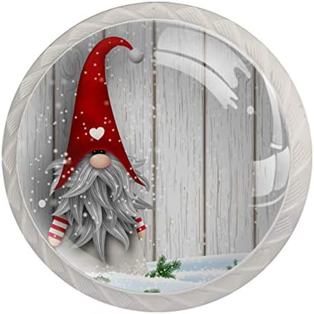 Idealiy motiv Tomte bijeli drveni zid snijeg pejzaž vrata ladica Pull Handle dekoracija namještaja