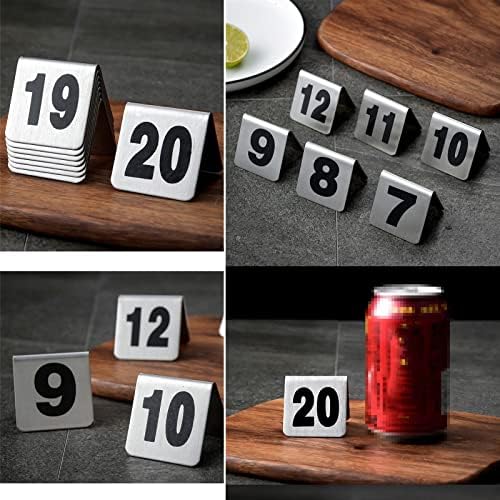 Kartice za tablice od nehrđajućeg čelika, 1-50 / 100 brojeva sa dvostrukim bočnim stolom, broj tablice šatora za kafiće banketa, više gostiju mogu brzo sjediti brzo