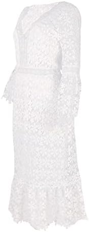 Elegantni i visoki krajnji rukav elegantni vjenčani vjenčani haljine casual čipke haljine žene tanke pamučne žene