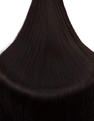 Seikea 32 Inch Clip in rep Extension omotajte se oko duge ravne poni rep kose Sintetička frizura za žene - tamno smeđa