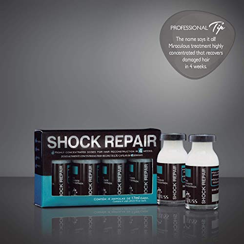 TRUSS Shock Repair - tretman kose za oštećenu kosu-visoko koncentrirana ampule za nedeljni rekonstrukcija & hair Repair. Potiče Hidrataciju, Snagu I Zaštitu-4 Sedmice Opskrbe