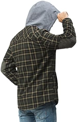 Maiyifu-GJ muške košulje s kapuljačom kapuljače Ležerne košulje sa kapuljačom Flece Flannel Hoodie kaput