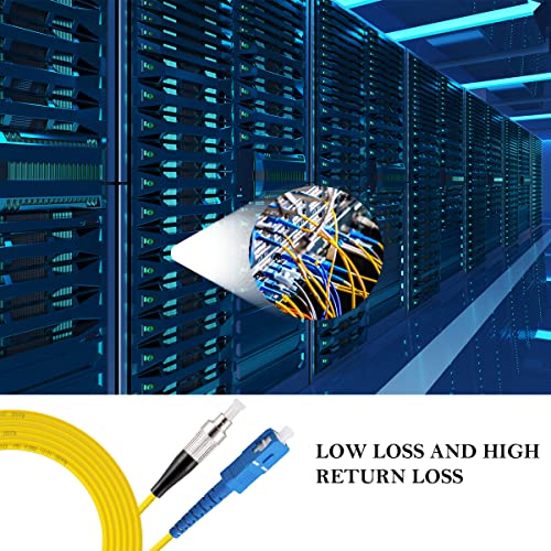 Eardion SC do FC Fiber Optic Patch Cable, 3M jedno režim Simplex Jumper Fiber kabel - SC / UPC-FC / UPC 9 / 125um žuti SM optički kabel