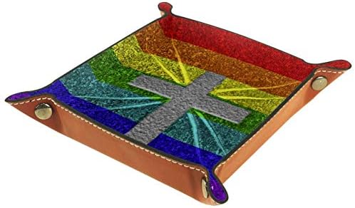 Lorvies Rainbow Cross Curcture Cube Korpa košara Konzerve za kancelarije za uredski dom