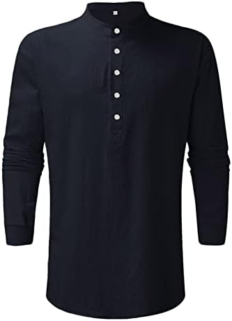Ljetne velike i visoke majice za muškarce muške modne Casual majice jednostavna udobna jednobojna dugačka dugmad