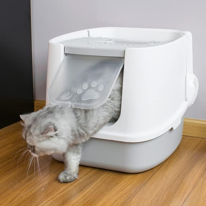 TJLSS velika kutija za otpatke potpuno zatvorena mačka toalet potrepštine za kućne ljubimce protiv prskanja