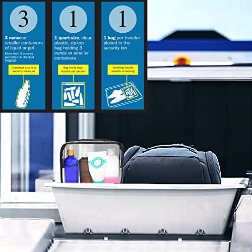 Clear TSA odobrena toaletna torba 4 pakovanja mala kozmetička torba putna toaletna torba za žene muškarci