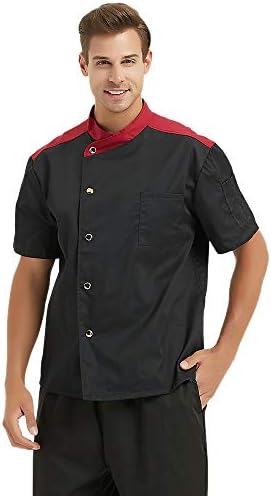 TOPTIE Unisex jakna za kuharske kapute kratkih rukava