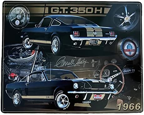 1966 Shelby GT350 metalni znak Shelby Mustang GT350 Mustang Mancave znakovi 15 x 12