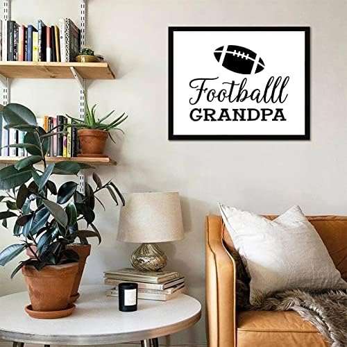 Biblijski stih uokvirena drvena zidna umjetnost potpisuje pozitivna izreka lopta članovi porodice fudbal djed