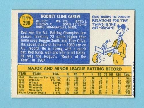 1970 TOPPS 290 Rafena šipka Minnesota Blizanci Baseball kartica Ex / MT O / C - Bejzbol kartice