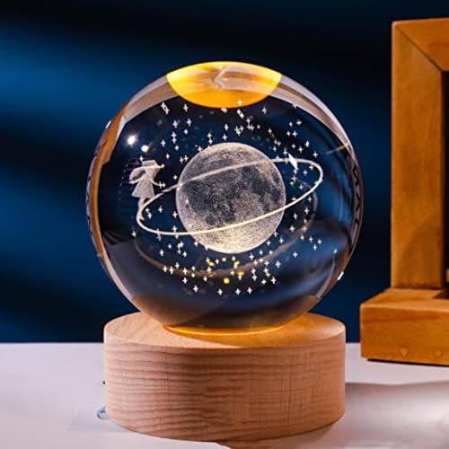 3d šetnja Sky Crystal Ball noćno svjetlo, Božićni pokloni Ideje za dečke muž njega, naučni prostor Astronomija Univerzum Planeta Cool predstavlja očeve djecu dječake 60mm