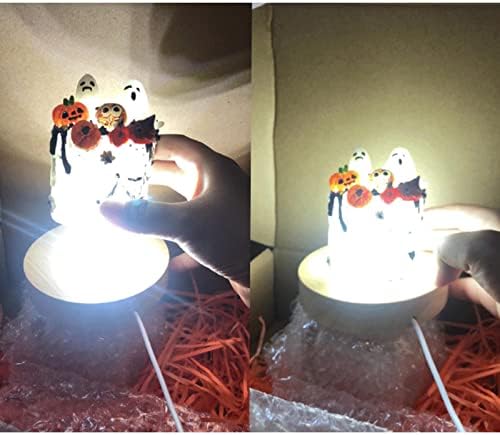 KLKCMS 2 LED noćna lagana lampa za akrilnu lampicu za prikaz za kristale svjetla