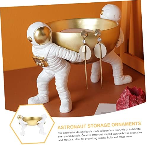 Tofficu 1pc Konzola konzola za astronaut uredski stol dekor smola kalupe nakit Travel Snack kontejner astronaut