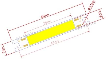 48mm 7mm 3W DC 9V 3000K LED Cob Strip žarulja Flip Chip High Lumen Modul izvornog zvuka COB za zidnu lampu