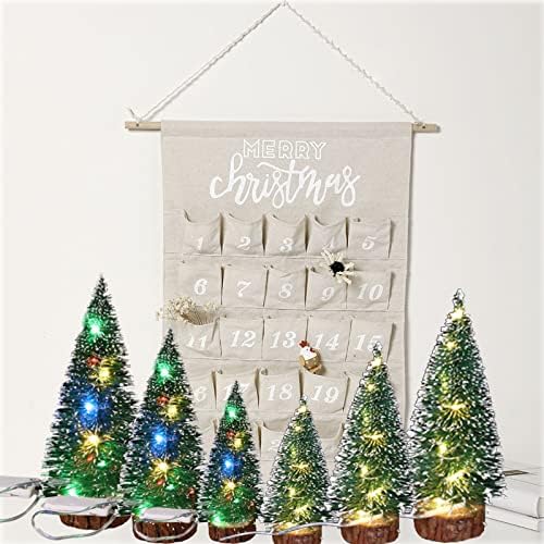 TAKEFUNS 3PCS stabla veštačke boce mini božićne stabla Dekor Svjetlosne LED svjetiljke za novogodišnje Xmas