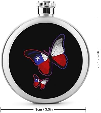 Butterfly Texas Flag Hip tikvice za alkohol od nehrđajućeg čelika Vinska tikvica za višekratnu