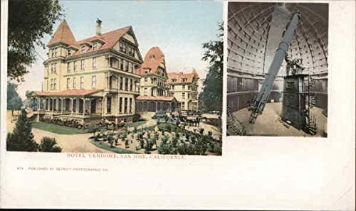 Hotel Vendome San Jose, Kalifornija CA Izvorni antički razglednica