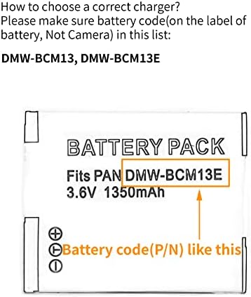 DMW-BCM13 LCD USB punjač za Panasonic DMC-TZ55, DMC-TZ60, DMC-TZ61, LUMIX DMC-FT5, DMC-TS5, DMC-TZ70,