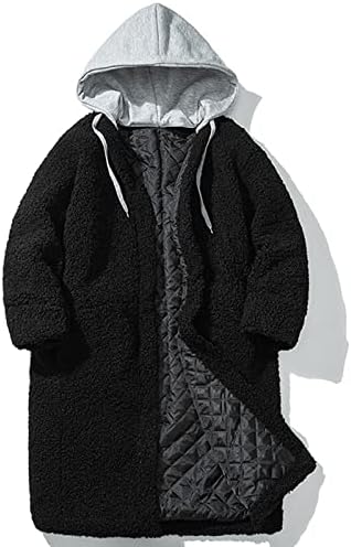 Muški kaput od midi jesen zima topla baršunast dugačka kardiganska jakna modne plišane dukseve Trencke Parkes Overcoat