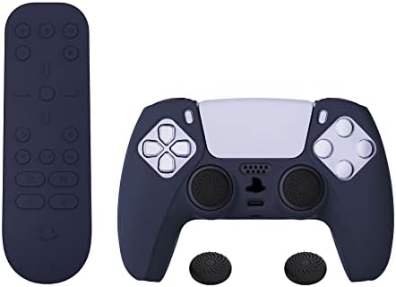 Playvital protiv klizanja silikonski poklopac za PS5 kontroler, zaštitna futrola za daljinsko upravljanje PS5 - ponoćno plavo