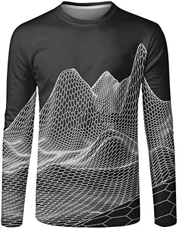 XXBR 2022 Fall muške majice s dugim rukavima, ulica 3D digitalni planinski ispis posada Crta