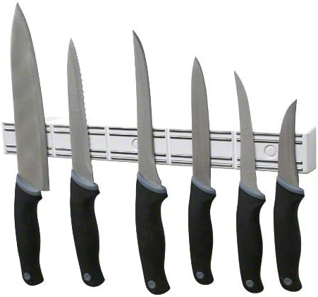 Višenamjenski bijeli magnetni nosač noža, držač noža, Magnet za blok noža, držač kuhinjskog posuđa, traka za odlaganje, držač alata-360mm x 40mm x 25mm debljine