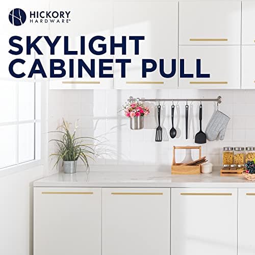 Hickory hardver Skylight kolekcija ormarića vuče, kuhinjske ručke za ormare i fioke i hardver za kupatilo, 12 inča od centra do centra, brušeni Zlatni mesing, 1 pakovanje