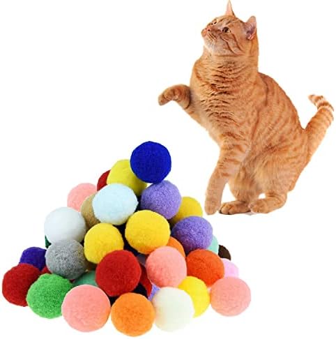Shizhoo Premium meke Pom Pom lopte za mačiće - lagane, interaktivne, različite boje - plišane igračke