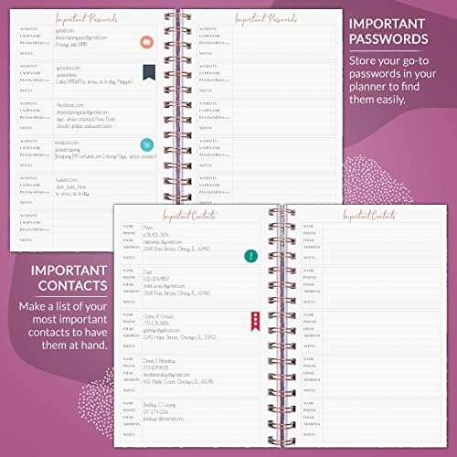 Planberry Nedeljni planner - nedidirani životni organizator i planer budžeta - upravljanje vremenom, postavljanje ciljeva, popis obaveza, balans radnog života i stalak za život - 6,1 x 8,1