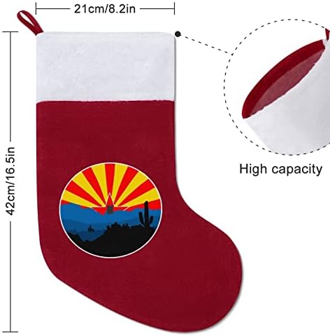 Arizona State Flag personalizirana božićna čarapa Početna Xmas Tree Kamin Viseće ukrase