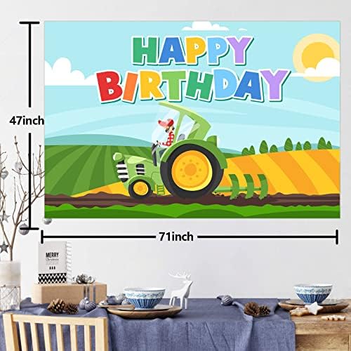 Traktor Farmyard Hretan Rođendan Banner pozadina Farm tema dekor dekoracije za 1. rođendansku zabavu