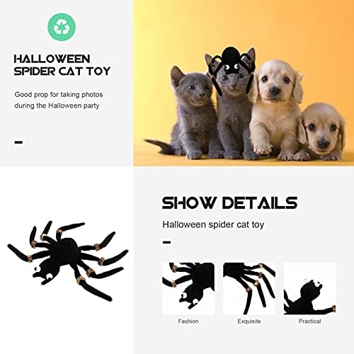 BalacOO Halloween Cat igračke Crne krznene paukove igračke divovske igračke paukove životinjske