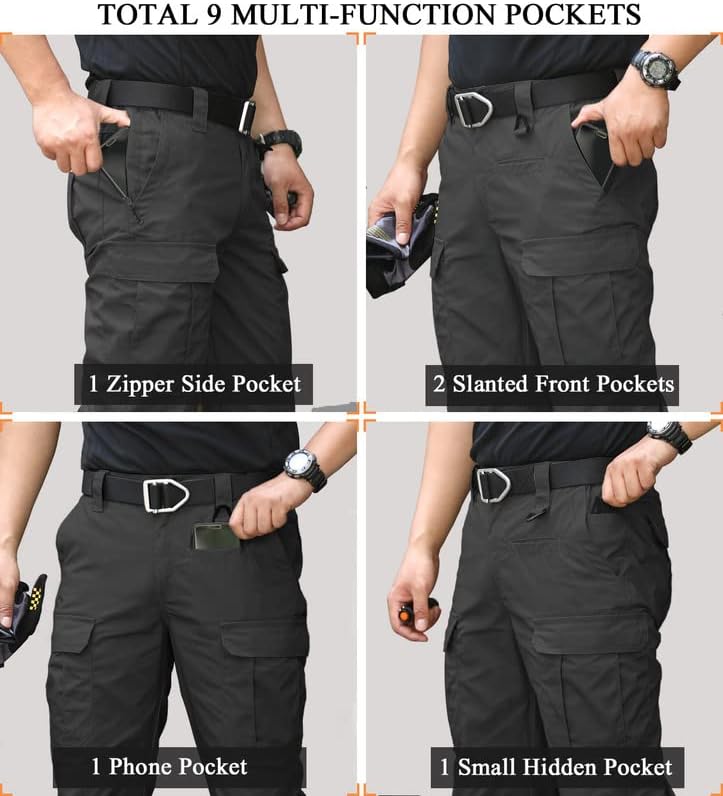 Navekull muške taktičke hlače na vanjskim hlačama lagane riptop vojne planinarske pantalone sa 9 džepova