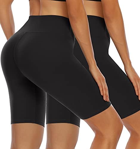Ewedoos biciklističke kratke hlače Ženske atletske kratke hlače za žene sa džepnim kratkim hlačama Spandex kratke hlače High Squik Trnjačka kontrola