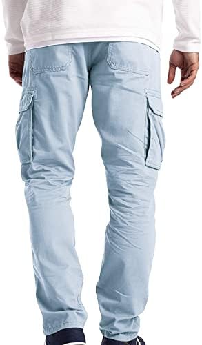 Maiyifu-GJ muške solidne multi džepne hlače na vanjskim hlačama lagane vojske pantalone Ležerne prilike ležerne